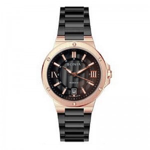 Bonia BR186-2533 Rosegold Black Lady